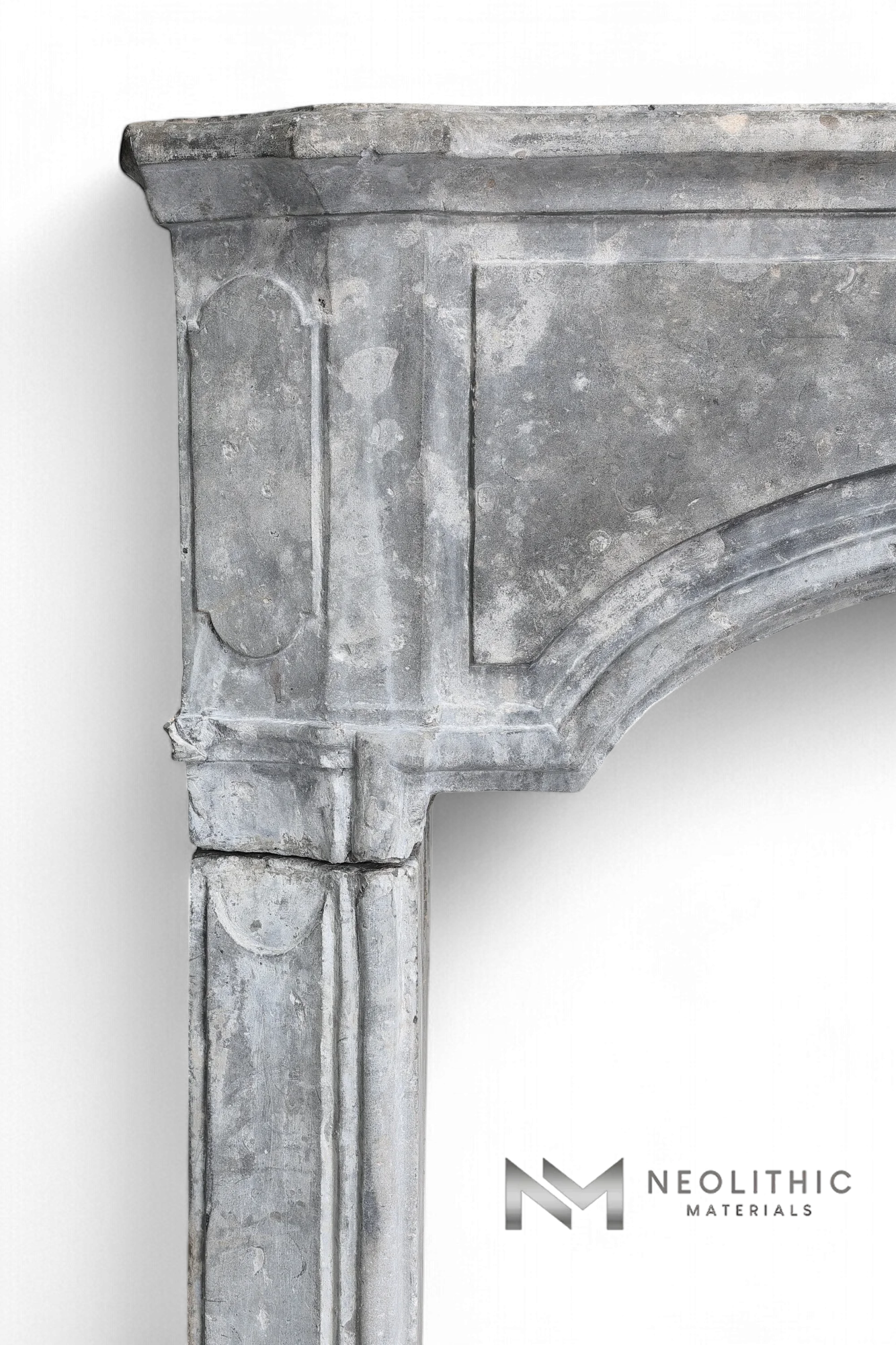 Antique Limestone de Besancon Fireplace Mantel Louis XV Style - Image 5